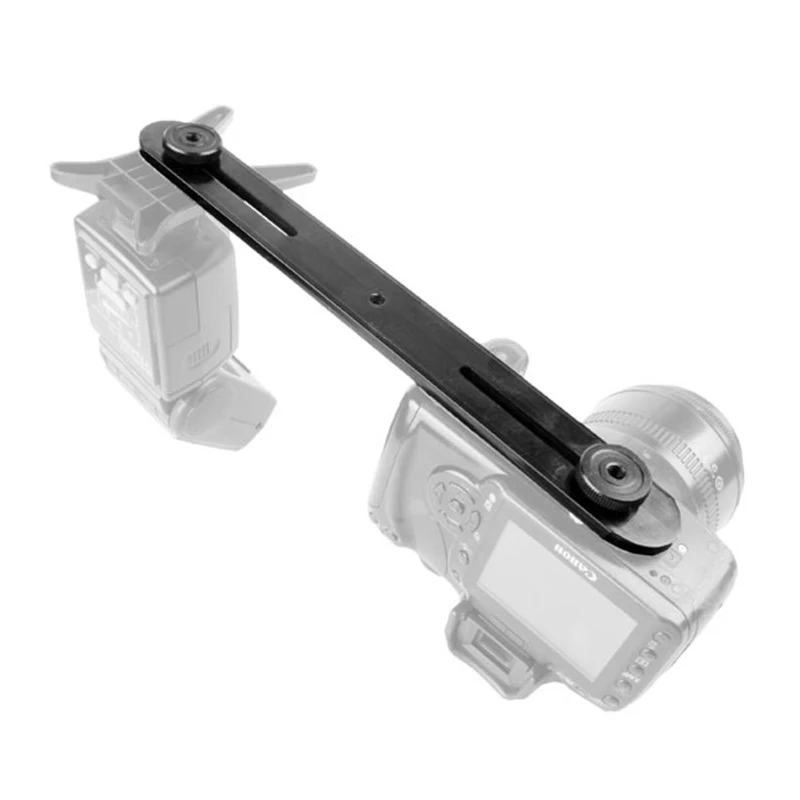  Universal Light Stand Holder Camera Dual Flash Bracket Hot Shoe Bracket Mount Tripod With 2 Screws 