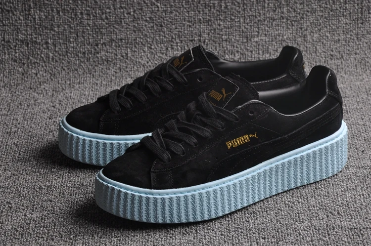 Новое поступление Puma by Rihanna замшевые криперы Женская и мужская обувь дышащая