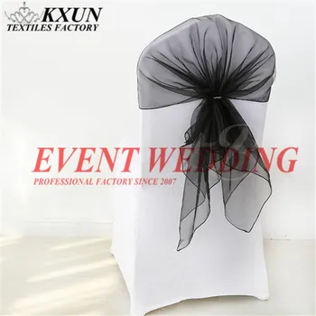 

Nice Looking Organza Chair Cap Hood Fit On Lycra Spandex Chair Cover Wedding Event Hotel Banquet Decoration