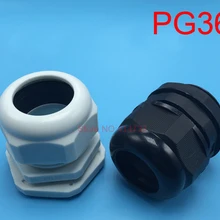 10 шт./лот Водонепроницаемый Кабельный разъем PG36 белый или черный кабельный ввод 22-32 мм Кабель Диапазон