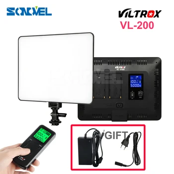 

VILTROX VL-200 Pro Wireless Remote Photography Camera Video Studio LED Light Bi-Color Dimmable+DC Power Adapter for Canon Nikon