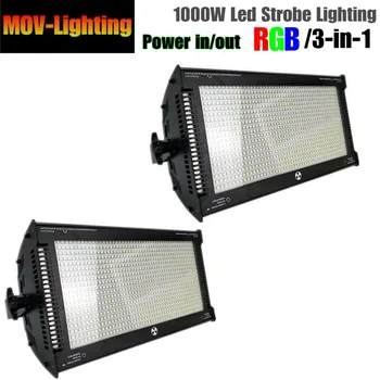 

2pcs/lot Powerful LED Strobe Light dmx led 1000W RGB/RGBW Lamp Flash Effect Super Bright DJ Disco Club
