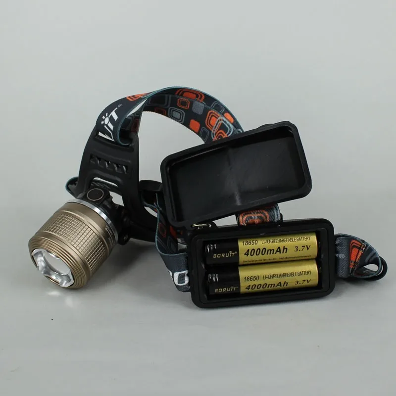 Rj2800 2000 люмен CREE xm-l T6 LED 3-режимы зум Рыбалка Охота фары фара+ 2x18650 батареи+ AC Зарядное устройство машины Зарядное устройство