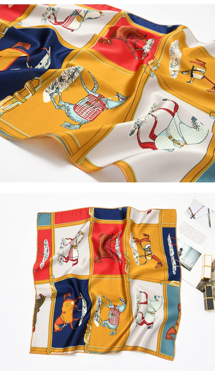 Горячая Распродажа, 50x50 см, Модный женский шарф, хлопковое маленькое квадратное полотенце, шелковое полотенце, 100 профессиональных стюардесс, маленький декоративный шарф
