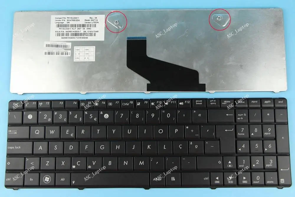 PT португальская Клавиатура Teclado Клавиатура для ноутбука ASUS K53BE K53BR K53BY K53TA K53TK K53U K53Z Клавиатура ноутбука черная оправа, черные, Win8