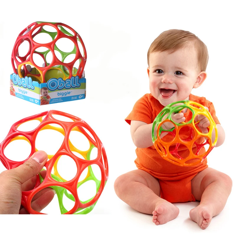 spesifikasi 11 Cm Lembut Warna warni Bola Mainan Sentuh Bite Tertangkap Tangan Oball Bola untuk Bayi Belajar Menggenggam Anak anak Hadiah Acak Warna # B