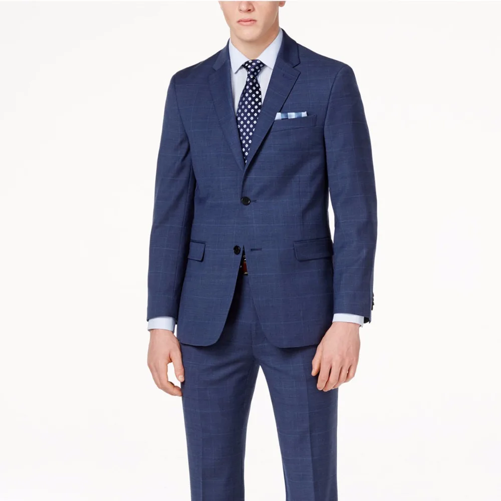 Navy-Blue-Glen-Check-Men-Suits-Custom-Made-Slim-Fit-Glen-Plaid-Wedding-Suits-For-Men