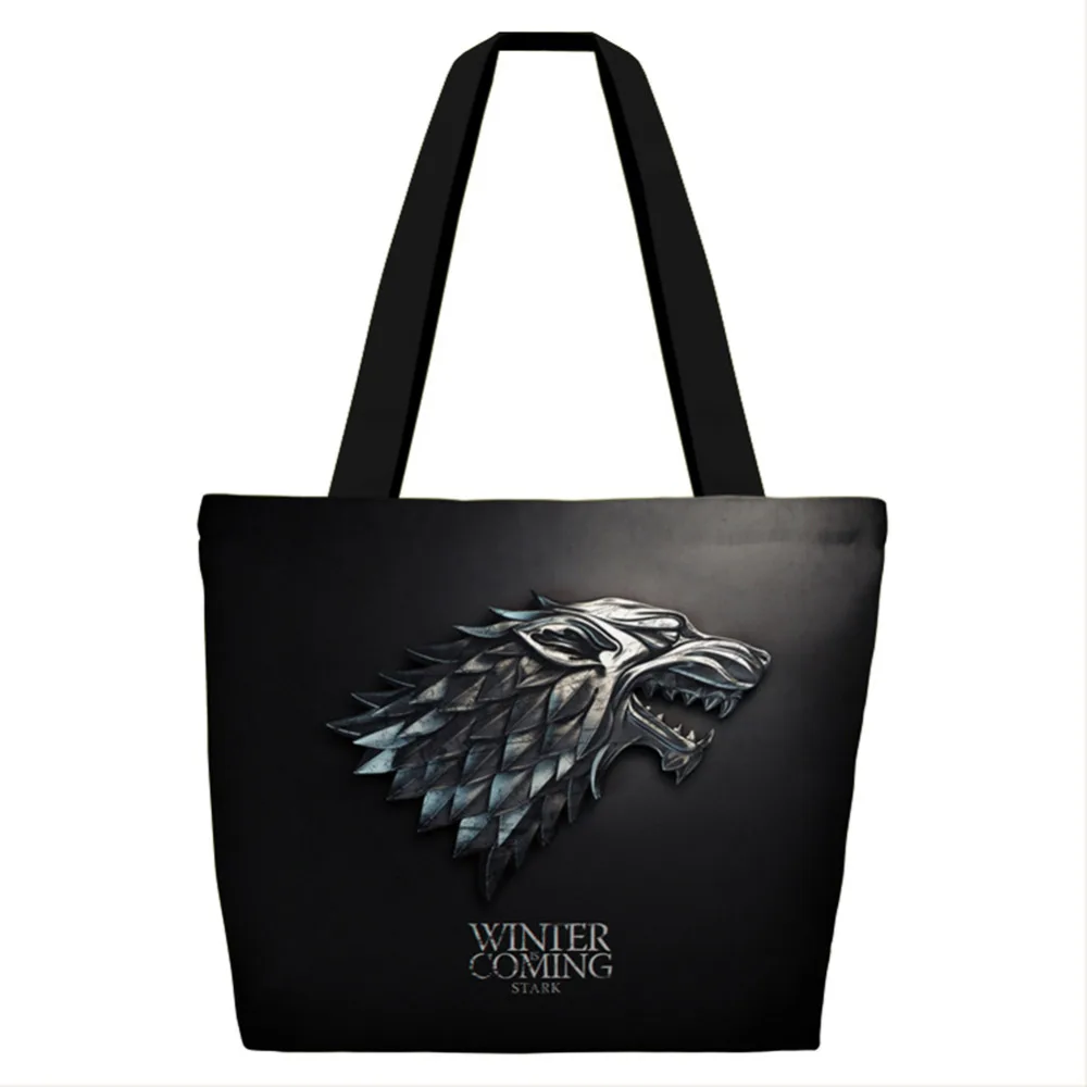 

2018 New Arrival Game Of Strones House of Stark Cosplay Props Canvas Backpack Schoolbag Computer Package Cosplay Accessories