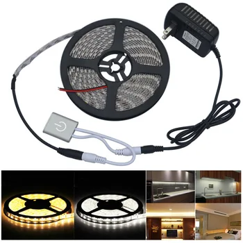 

Jiawen 5M Waterproof LED Lights Strip with Automatic Touch Sensor Switch 12V Adjustment Touch Dimmer Switch
