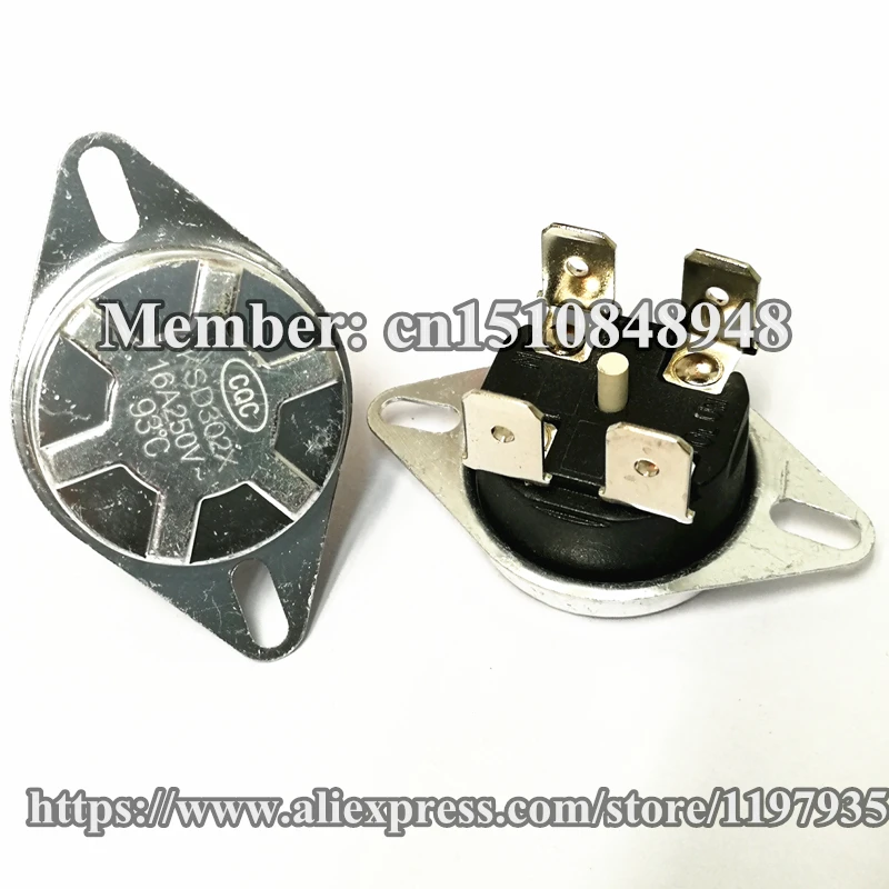 

KSD302X KSD302T KSD302 250V 20A 98 degrees 15A 16A temperature control switch 98C