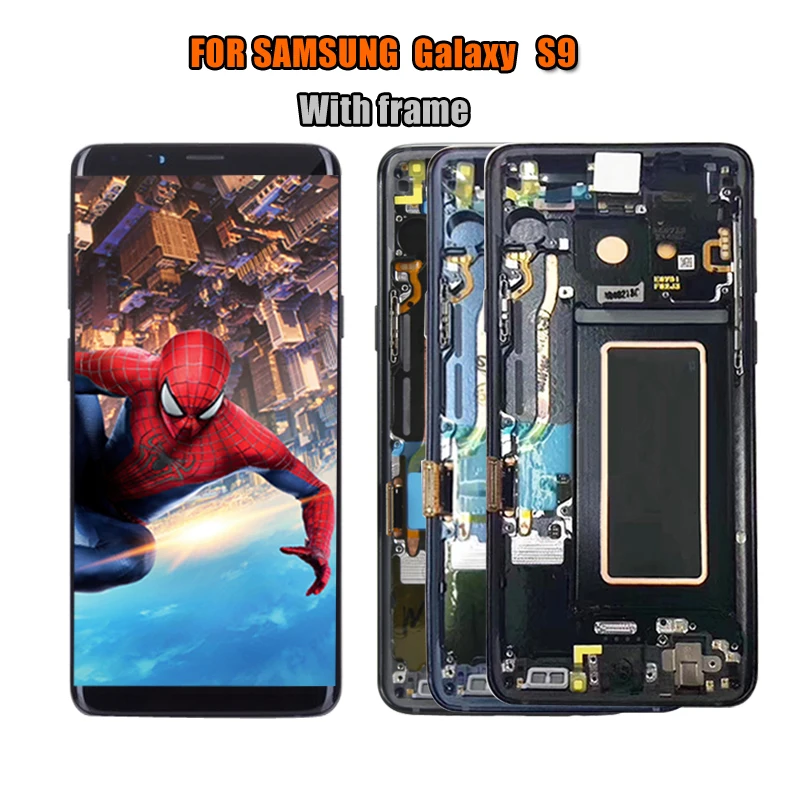 100% супер AMOLED LCD для Samsung Galaxy S9 G960F G960U G960 дисплей сенсорный экран в сборе + рамка 5 8