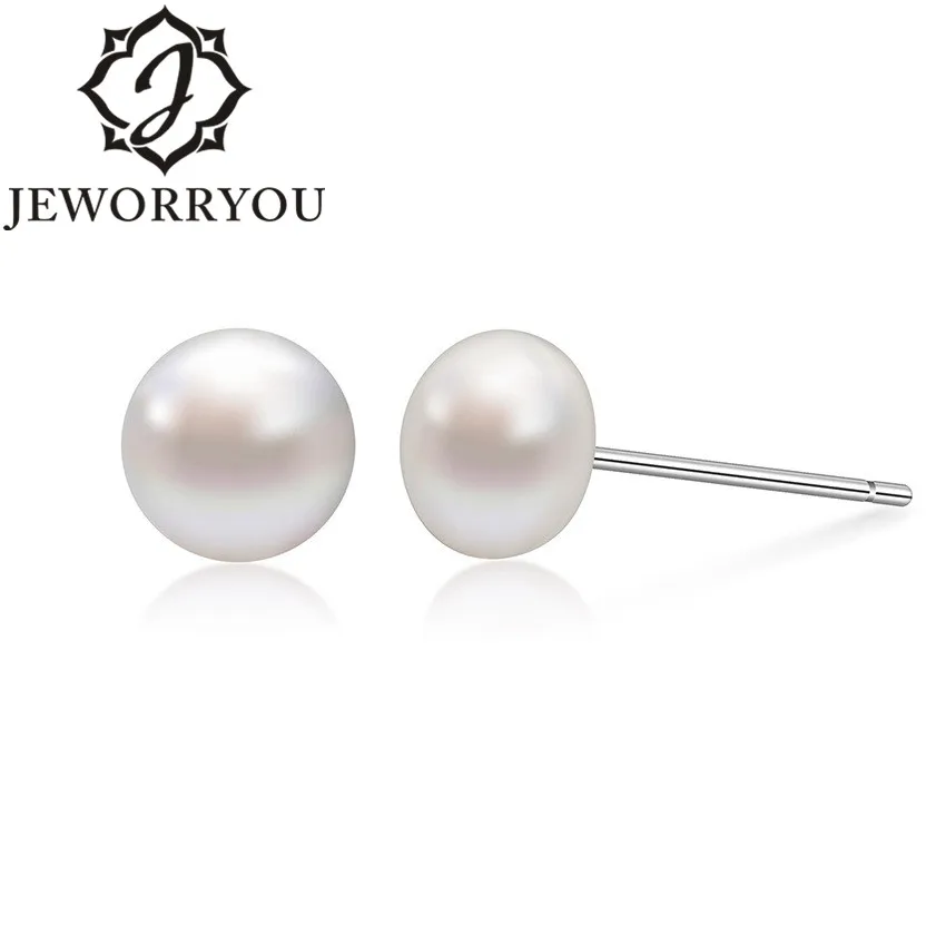 

6mm Small Stud Pearl Earrings For Women 925 Sterling Earrings Silver Fashion Stud Earrings Women 2018