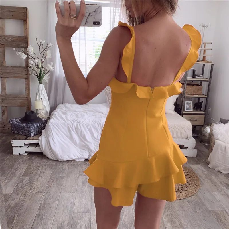 Waliicorners Beach Evening Party Mini Dress Ladies Beachwear Sleeveless Backless Ruffle Dress 18 HTB1LV4iUHrpK1RjSZTEq6AWAVXau