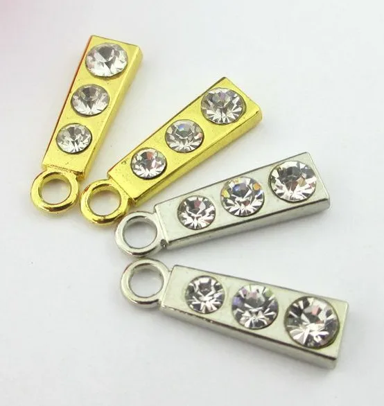 20pcs Rhinestone Zipper Pull silver/gold * Zip Puller*Zip Fastener*zip