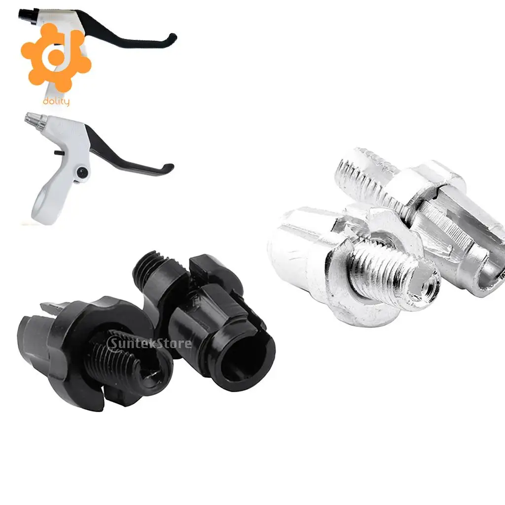 1 Pair M7 Mountain Road Bike Bicycle Brake Lever Adjustment Cable Screw Adjuster Black Slivery