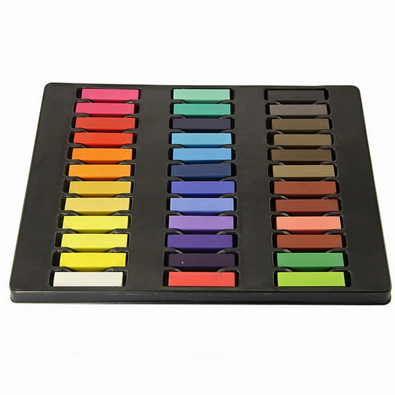 2018 Hot Sale 36 Color Hair Chalk Set Soft Crayons Mungyo Chalk Pastels Easy Temporary Hair Chalk Dye Chalk Pastel Drawings