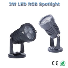 3W светодиодный маленький LED-Светильник Красочные освещение открытый водонепроницаемый AC85-265V для газонов парка двор