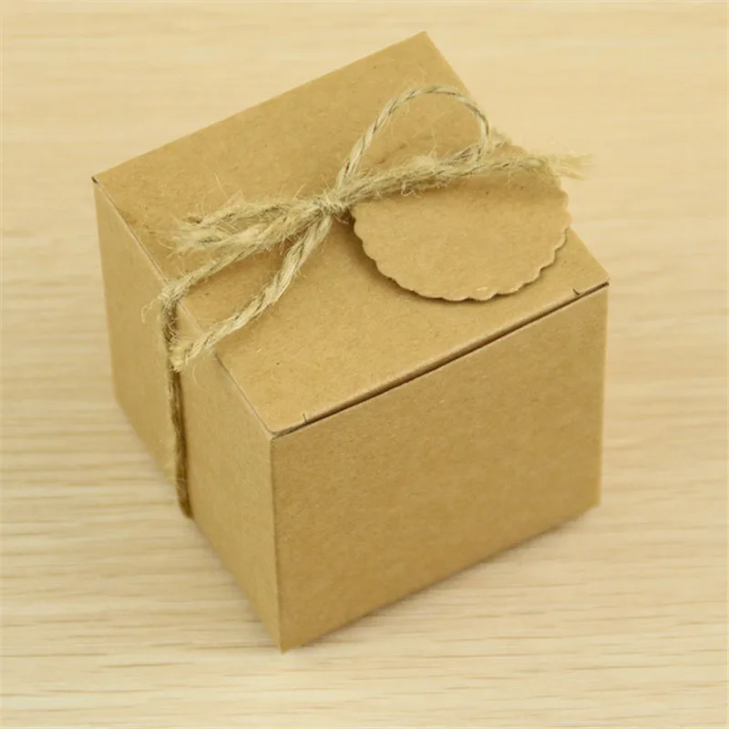 

European Wedding Candy Boxe Retro Kraft Paper Candy Box Packaging Snack Box Creative Diy Box Home Party Birthday Supplie