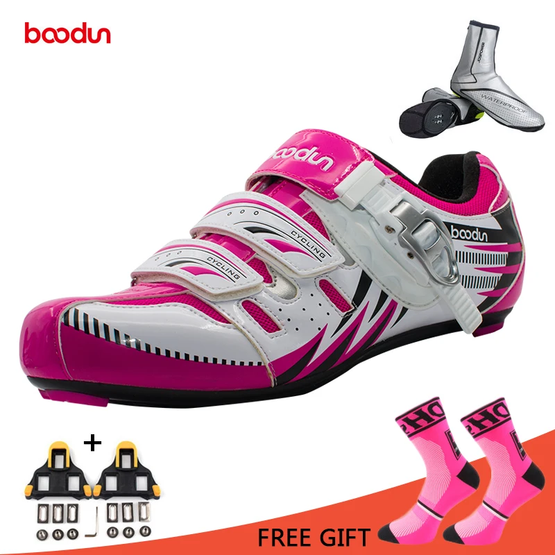 

Boodun Road Cycling Shoes Women Breathable Bike Shoes Self-Locking Bicycle Shoe Athletic Racing Sneakers Sapatilha Ciclismo