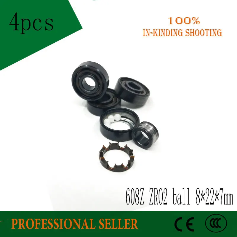 Free shipping 4pcs 608 Zro2 Hybrid Ceramic 608 Inline Skate Bearing 608Z Abec11 for Skateboard Speed Skate Roller Hand Spinner Free shipping 4pcs 608 Zro2 Hybrid Ceramic 608 Inline Skate Bearing 608Z Abec11 for Skateboard Speed Skate Roller Hand Spinner