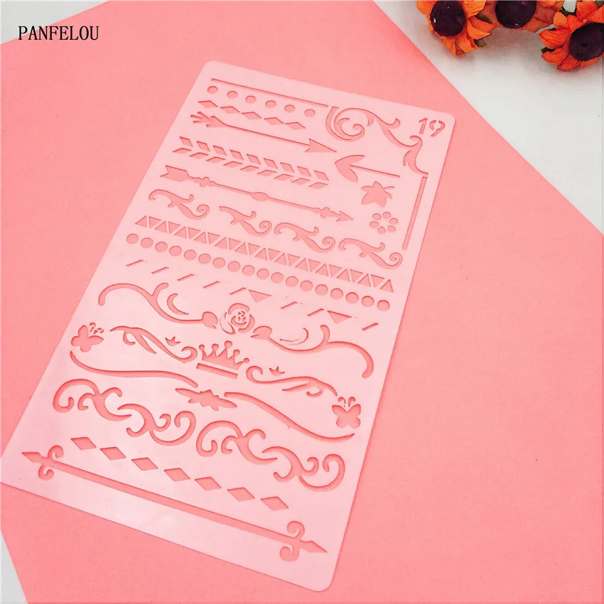 

The Line decoration scrapbook stencils spray plastic mold shield DIY cake hollow Embellishment printing lace ruler valentine
