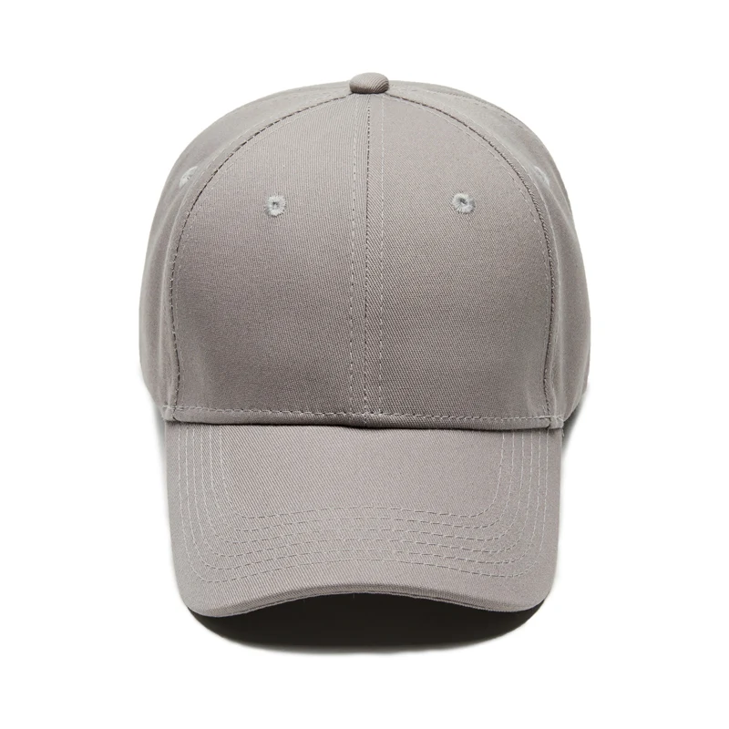 baseball-cap-pure-color-gray-front