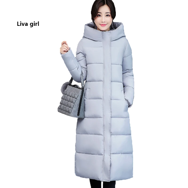 Hooded Long jacket For women 2017 Winter Thick Warm Coat