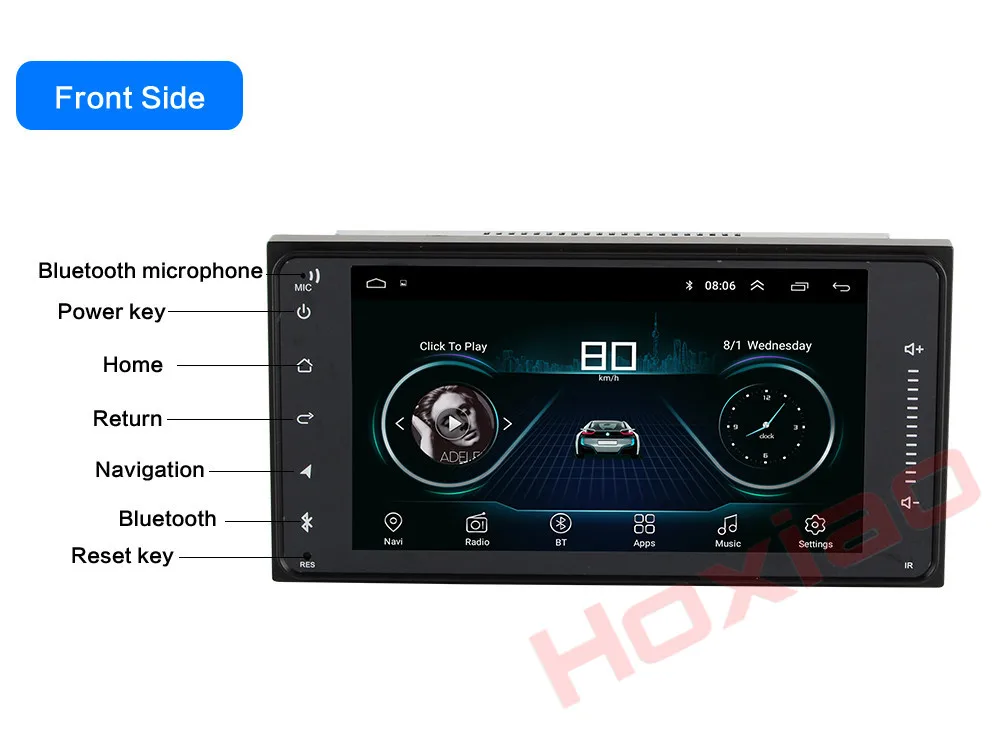 Perfect Android 8.1 Car Radio for TOYOTA COROLLA Camry Land Cruiser HILUX PRADO RAV4 Quad Core wifi Bluetooth video audio Multimedia 0
