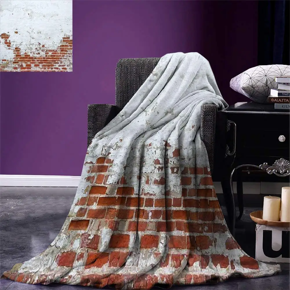 Buy Brick Wall Throw Blanket Dated Damaged Peeling