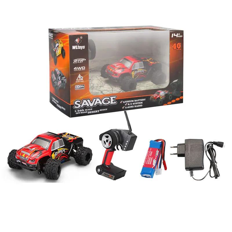 Remote Control Car 1/24 2.4G Electric Brushed Off-road Buggy 4WD RTR RC Car Toys for Boys Children