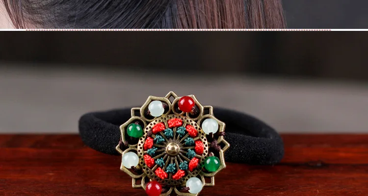 9 дизайн старый китайский ветер cloisonne lapis Цветы hairband, халцедон этнические аксессуары для волос, классические Винтажные Украшения для волос