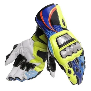 

New 100% Leather Titanium Metal Motorcycle Long Gloves Motorcycle Gloves Racing Gloves GP PRO Gloves
