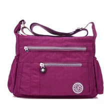 Водонепроницаемый Для женщин кожа Сумки нейлон Crossbody кошельки и Сумки 50 шт./лот