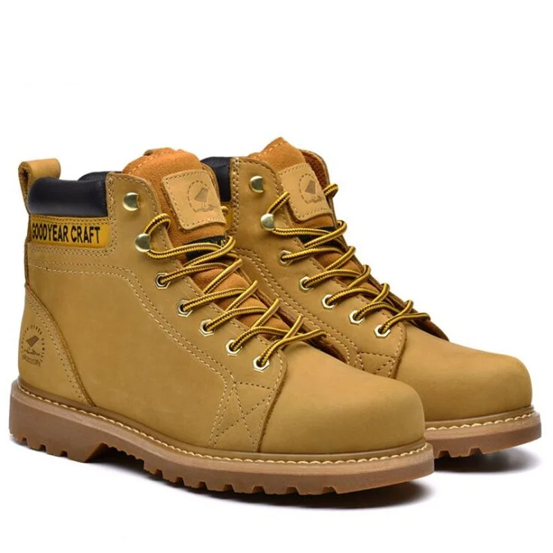 Retro Hombre Negro Casual Botas Hombres Para Nuevos Tooling Calidad naranja Alta De Moda Cuero Genuino marrón qOwx7w
