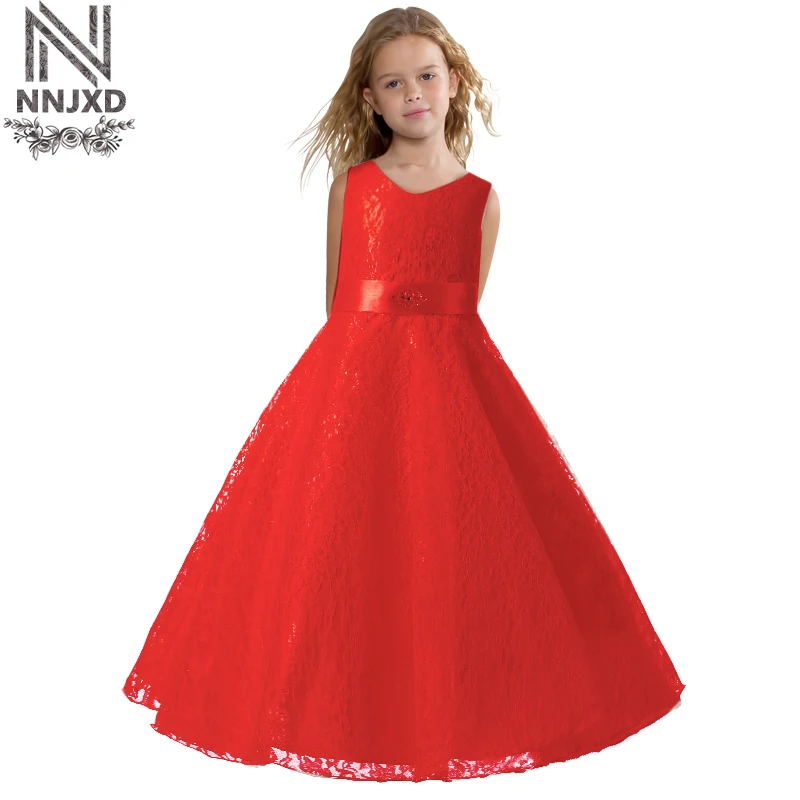 teenage girl red party dress