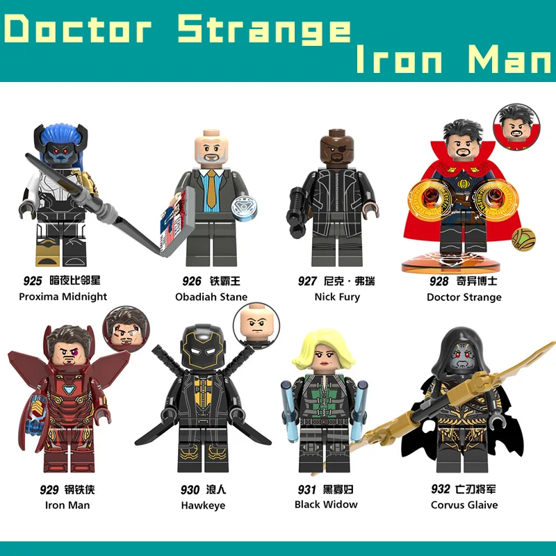 Diy Blocks Marvel Iron Man Proxima Midnight Monger Nick Fury Hawkeye Black Widow Corvus Glaive Bricks Kids Toys | Игрушки и хобби