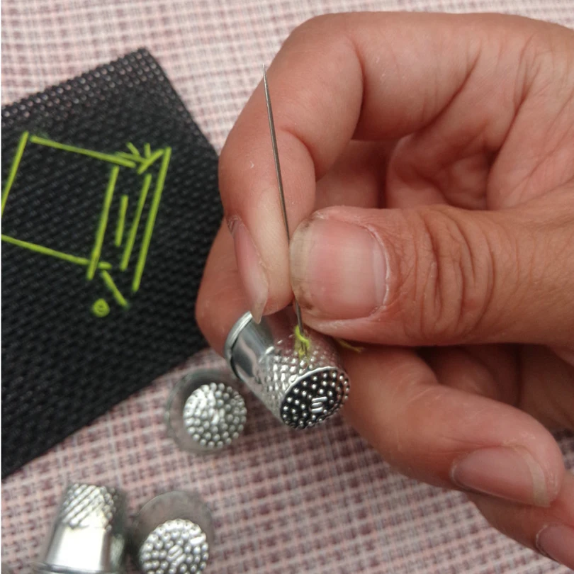 10 шт. металлическая швейная Защитная пленка для пальцев Thimbles штифтовая игла