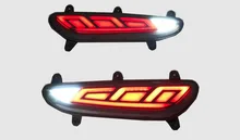 Qirun led rear bumper light turn signal fog lamp brake driving light reverse for Hyundai i20 2016-2017 qirun led greeting atmosphere decorative daylights brake fog lamp reverse headlight turn signal for gmc yukon xl 1500 2500