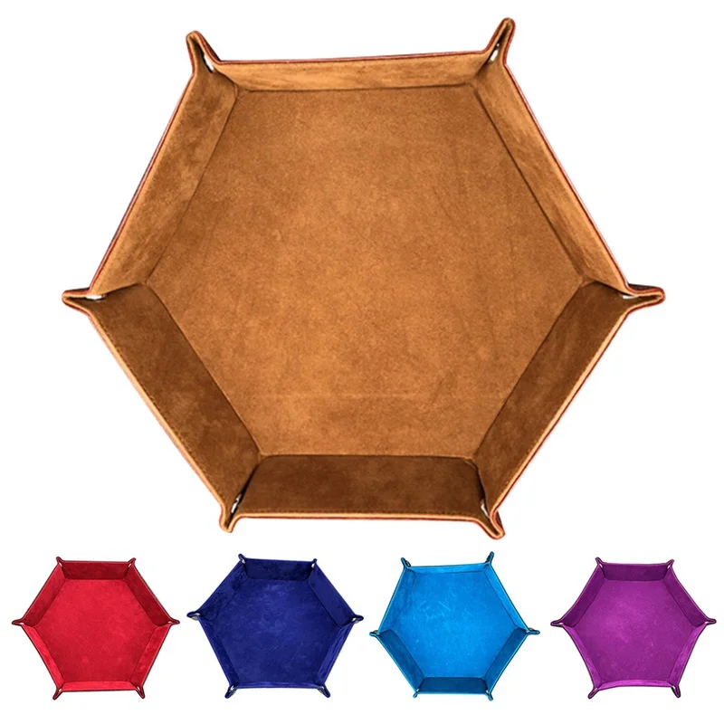 

Hex Velvet Tweezers Tray Collapsible Desktop Storage Box Multi-Function Sundries Storage Box