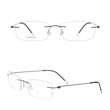 Glexal, очки без оправы, оправа для мужчин, титановая, Ультралегкая, по рецепту, квадратные очки для женщин, близорукость, оптическая оправа, Безвинтовые очки