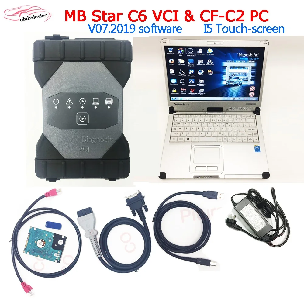 

MB Star C6 Diagnosis VCI Multiplexer support CAN/DOIP protocol Software in CFC2 i5 touchscreen tablet C6 Update MB star C4/C5