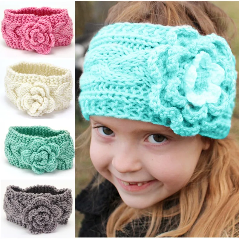 Big Flower Head Wrap Crochet Headband Child Cotton Camellia Kids Toddlers Soft Hair Accessories Drop Shipping |
