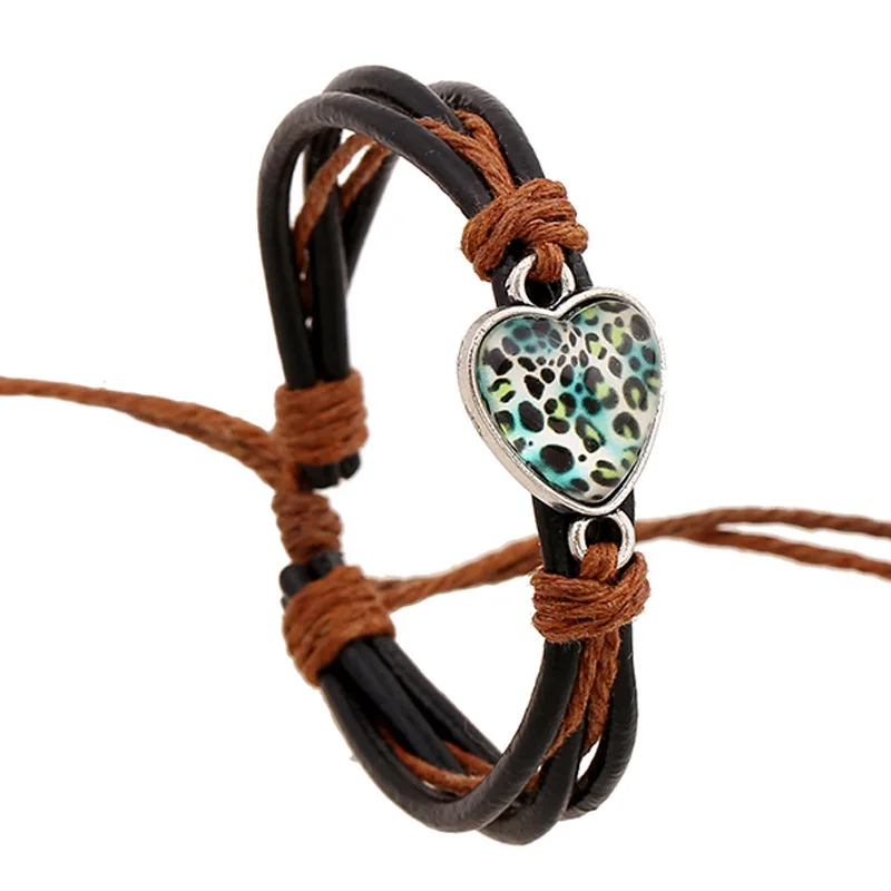 Punk Accessories New Pattern Time Jewel Export Trade Jewelry Weave Genuine Leather Cowhide Bracelet | Украшения и аксессуары