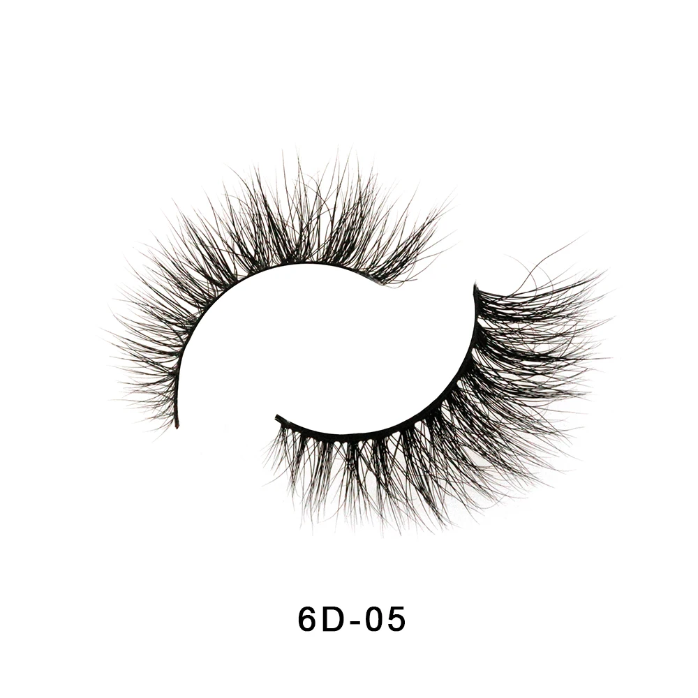 CrownLashes 6d 3d норковые накладные ресницы натуральные Индивидуальные Коробки Пакеты частная Этикетка Индивидуальные ресницы Поддельные ресницы - Цвет: 6D-05