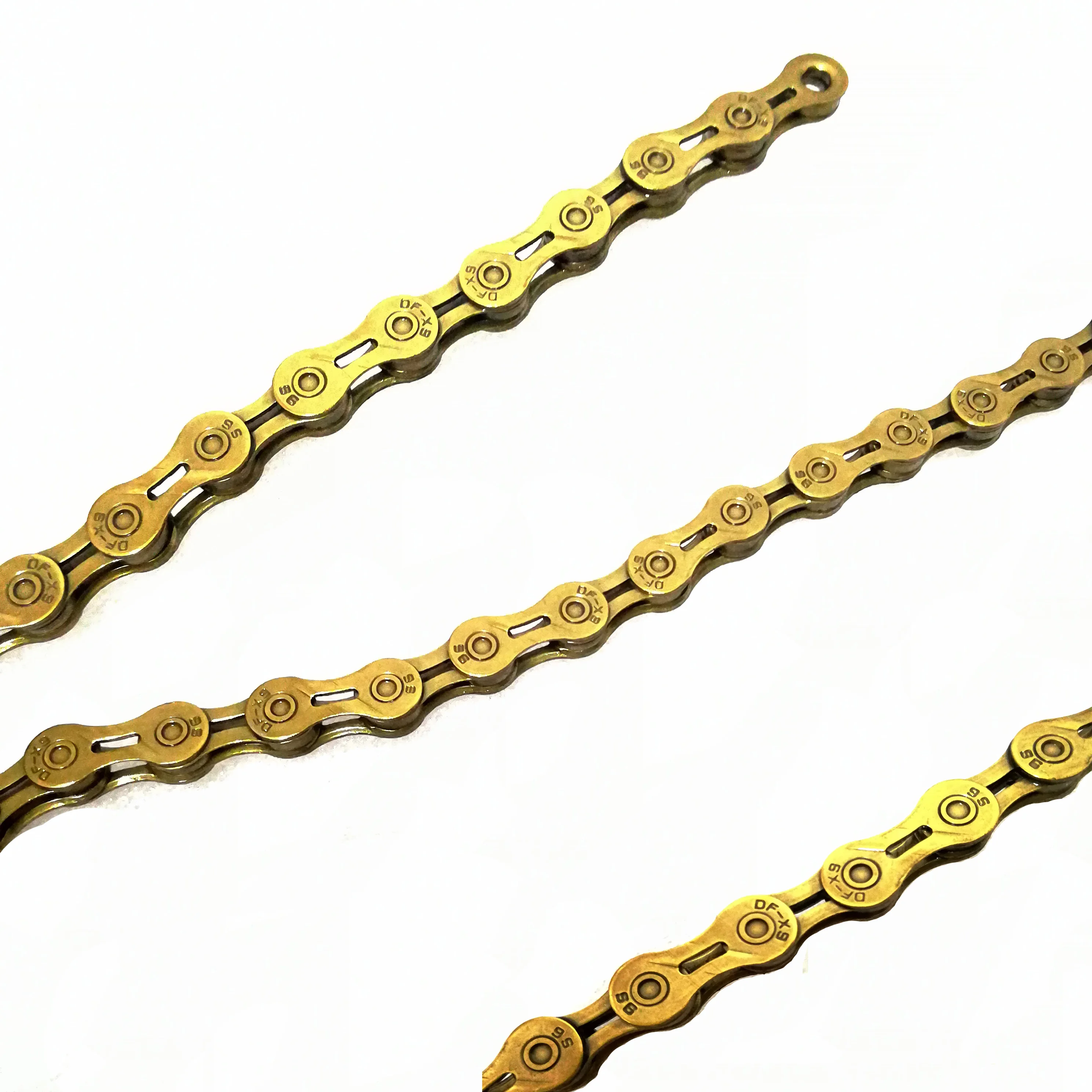 Best 11 Velocidade Bike Chain Gold Color 116 links MTB Mountain Road Bike 27 30 Speed Bicycle Chains Top Quality 3