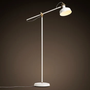 

Nordic Modern Simple Retro Personality Originality Living Room Study Bedroom White Long Arm Floorlamp Bedside Decor Floor Lamp