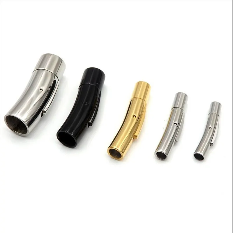Stainless Steel Snap Lock End Clasps fits 2/3/4/5/6/8mm Leather