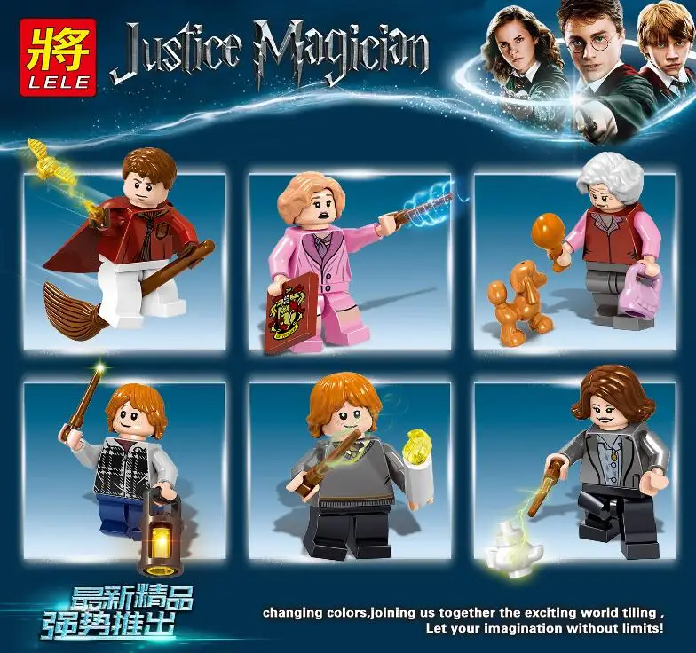 Legoings 16pcs/lot 39171 Movie Harry Potter Characters Dumbledore Hermione Ron Voldemort Mad eyes Building Blocks Toys Legoings 16pcs/lot 39171 Movie Harry Potter Characters Dumbledore Hermione Ron Voldemort Mad eyes Building Blocks Toys