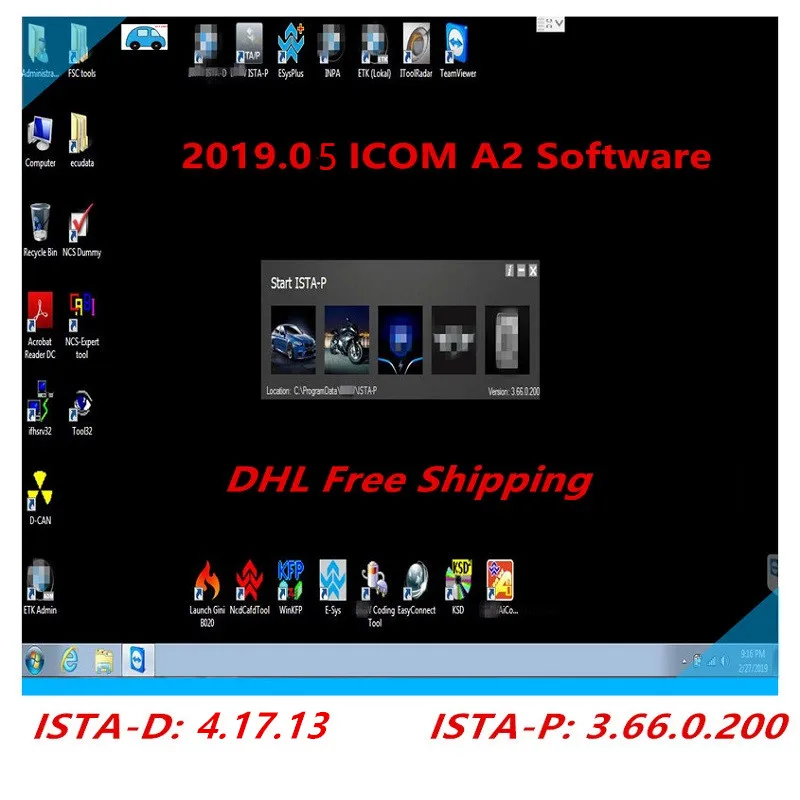 

2019 for BMW ICOM A2 b c Software in 500GB HDD Native Software for BMW ICOM ISTA/D (4.18.14) & ISTA/P(3.66.0.200)