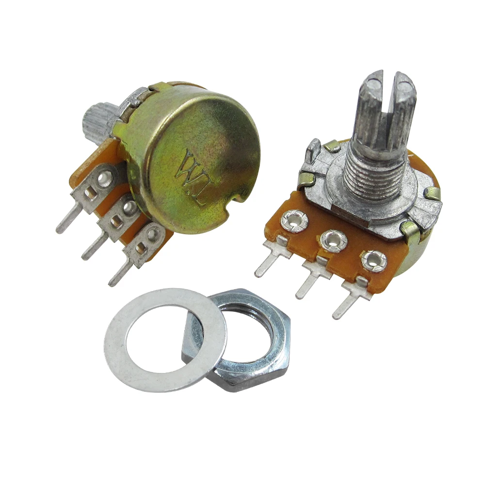 

HAILANGNIAO DOIT WL brand 10K ohms WH148 B10K Linear Potentiometer 15mm Shaft Pot With Nuts And Washers Pots